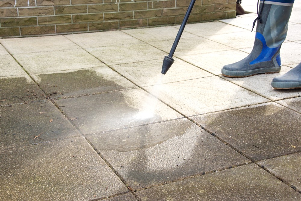 Jet Washing Residential Area